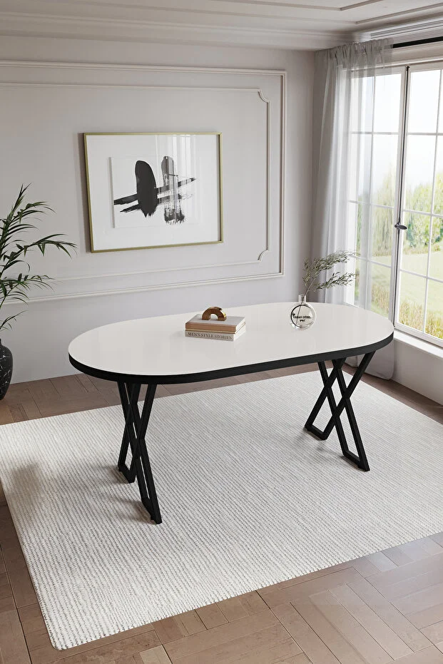 Mutfak Masası Takımı 6 Kişilik Masa Takımı Elma Avangarde Yemek Masa Takımı BENCHLİ